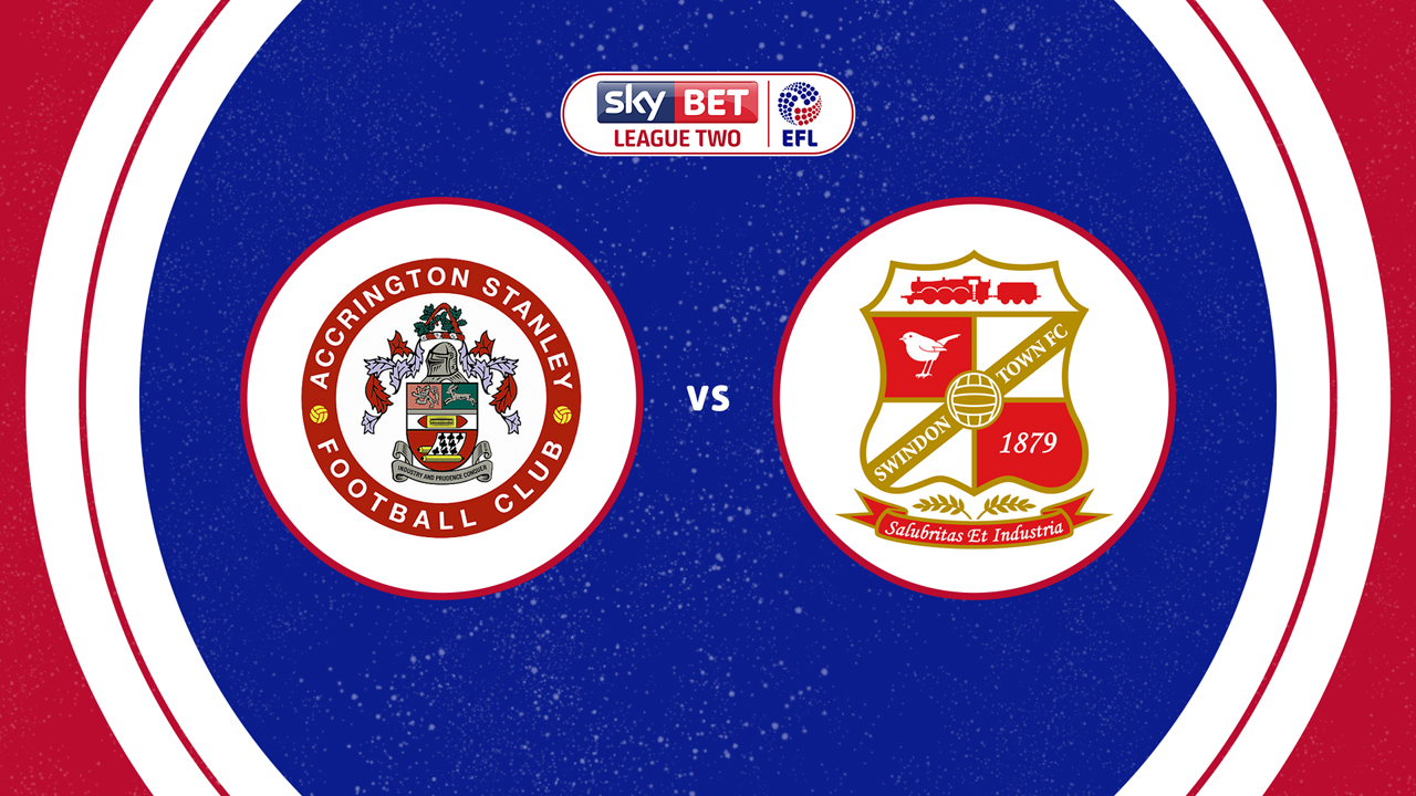 Accrington Stanley vs Swindon Town poster