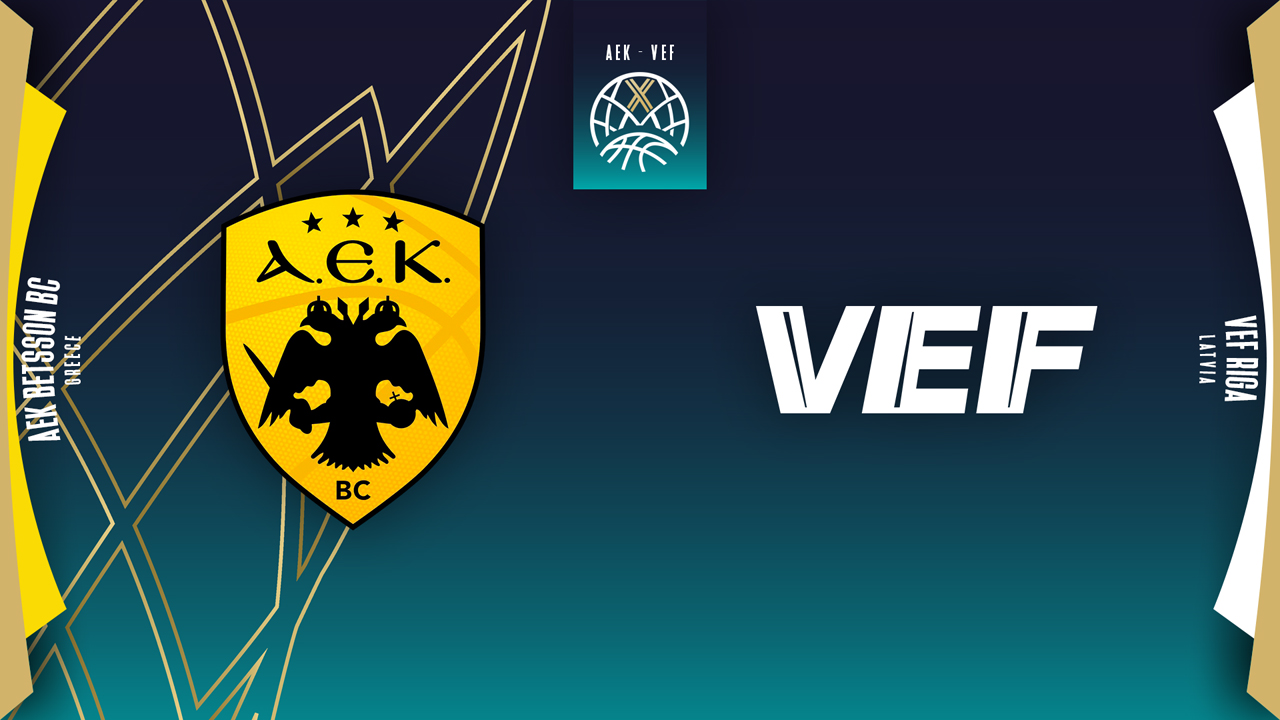 AEK BC vs BK VEF Rīga poster AEK BC vs BK VEF Rīga poster