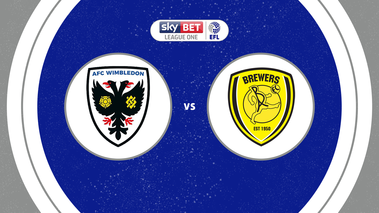 AFC Wimbledon vs Burton Albion poster