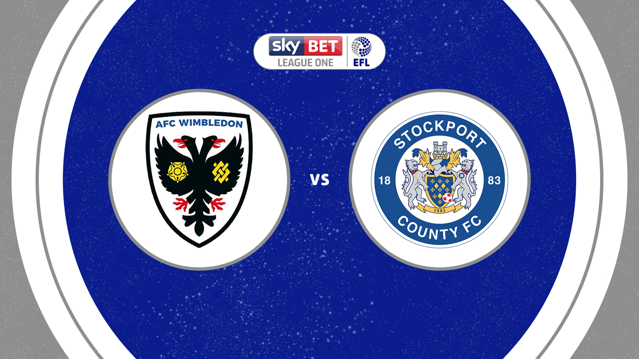 AFC Wimbledon vs Stockport County poster AFC Wimbledon vs Stockport County poster