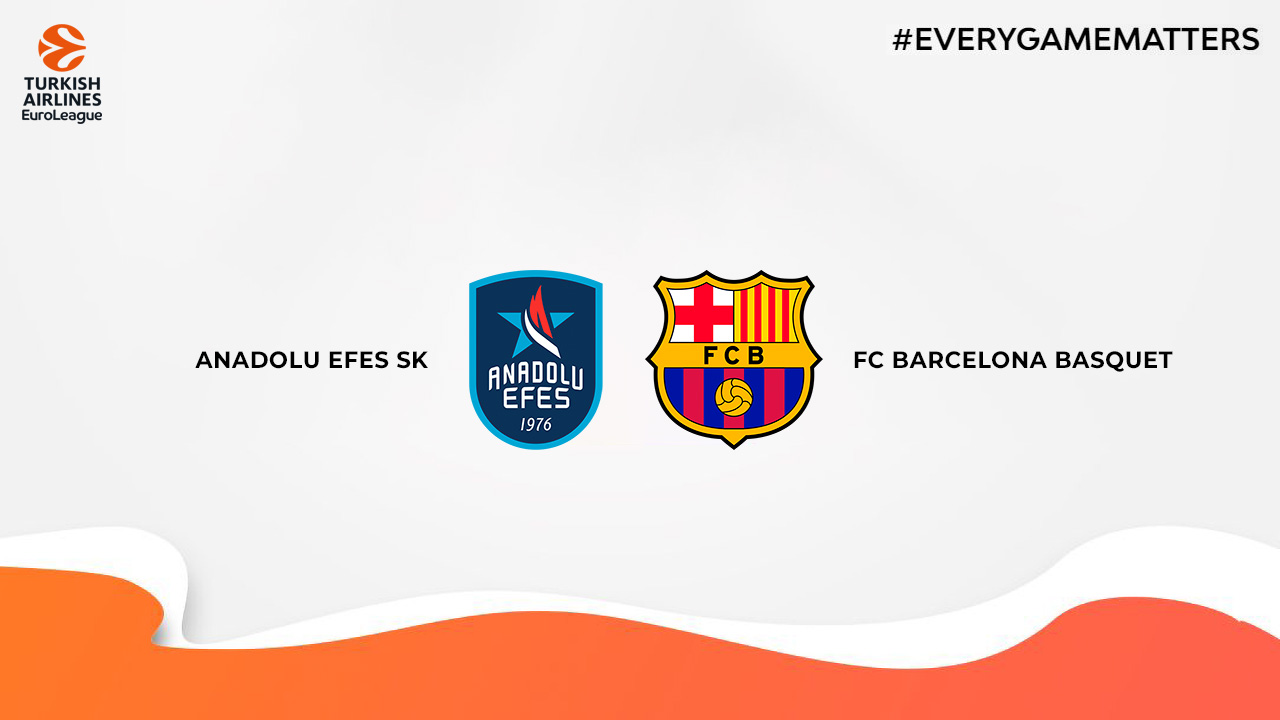 Anadolu Efes SK vs FC Barcelona Basquet poster Anadolu Efes SK vs FC Barcelona Basquet poster