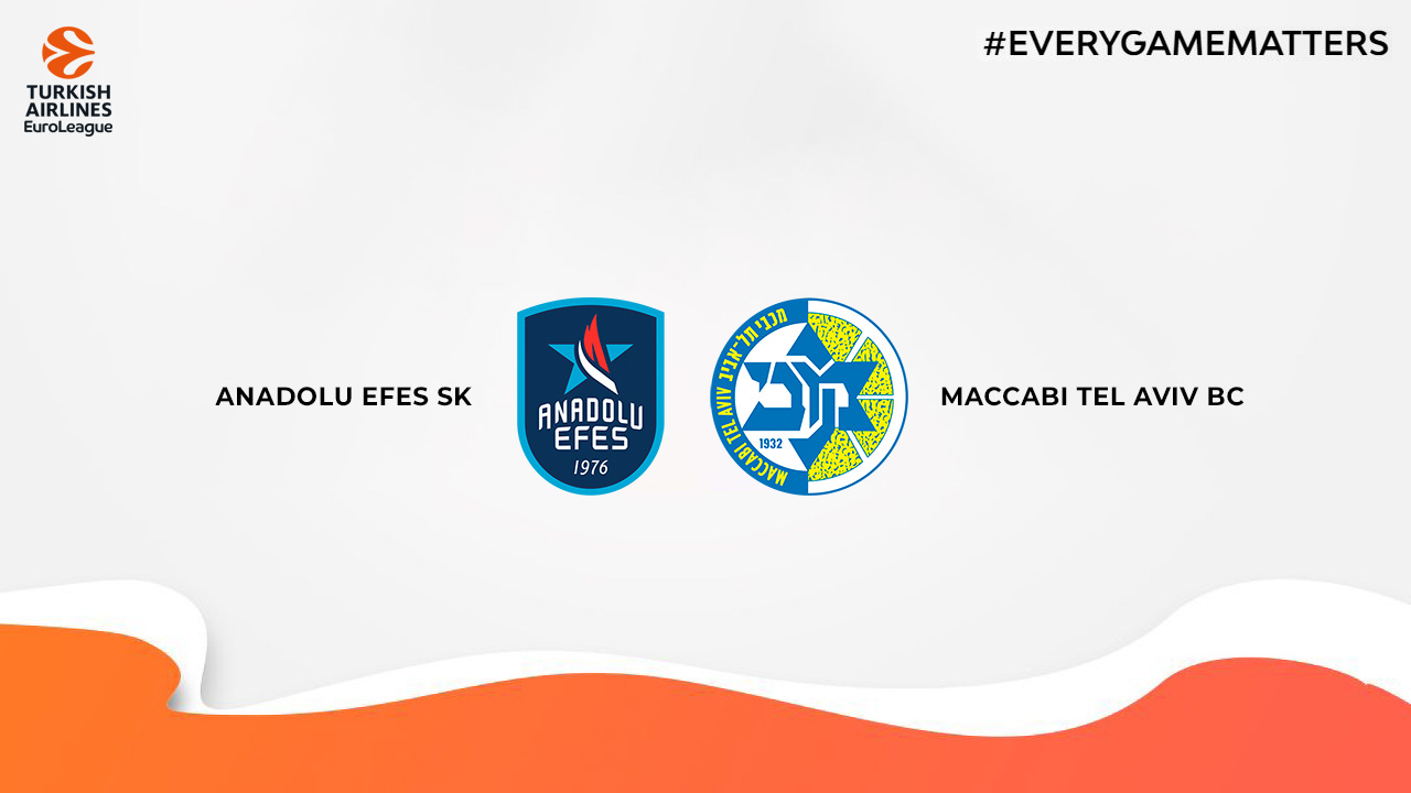 Anadolu Efes SK vs Maccabi Tel Aviv BC poster Anadolu Efes SK vs Maccabi Tel Aviv BC poster