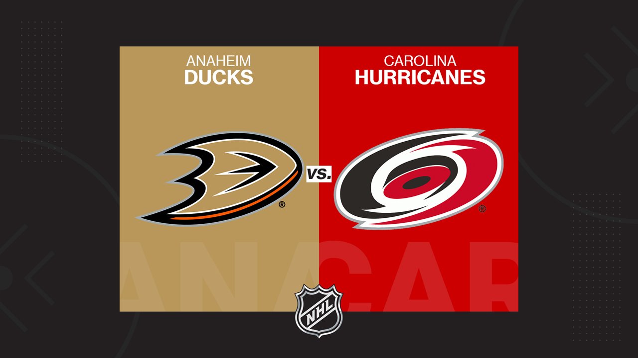 Anaheim Ducks vs Carolina Hurricanes poster
