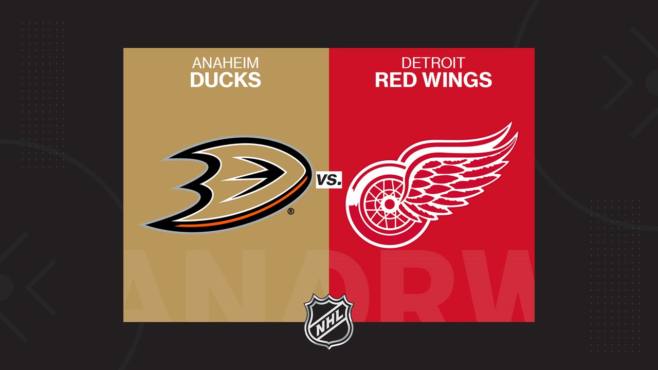 Anaheim Ducks vs Detroit Red Wings poster