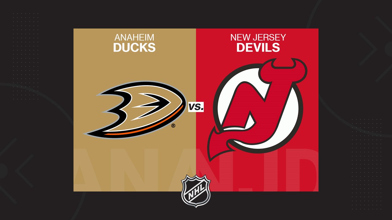 Anaheim Ducks vs New Jersey Devils poster