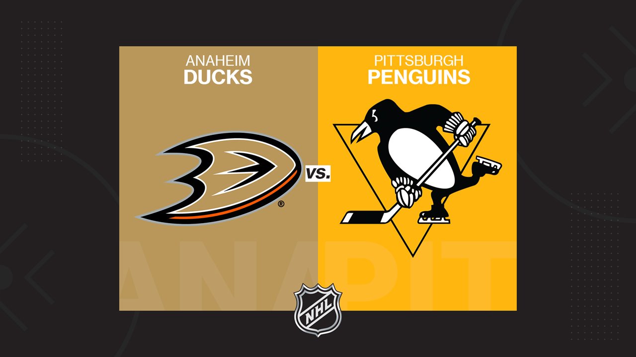 Anaheim Ducks vs Pittsburgh Penguins poster