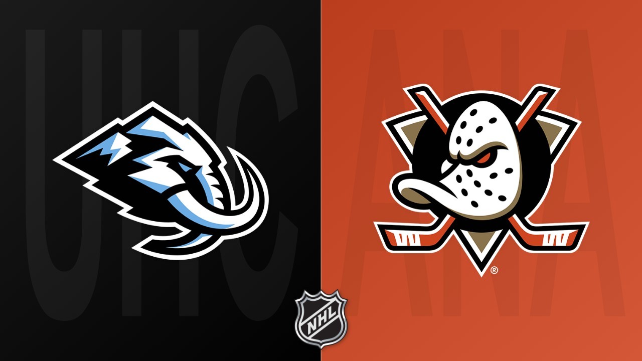 Anaheim Ducks vs Utah Mammoth poster Anaheim Ducks vs Utah Mammoth poster