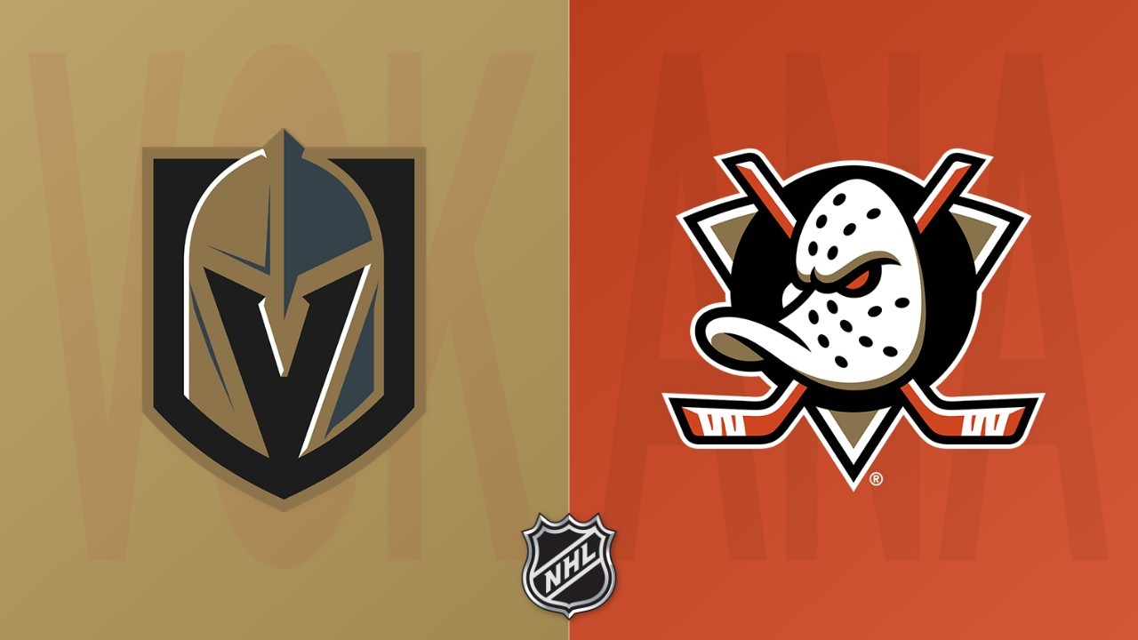 Anaheim Ducks vs Vegas Golden Knights poster Anaheim Ducks vs Vegas Golden Knights poster
