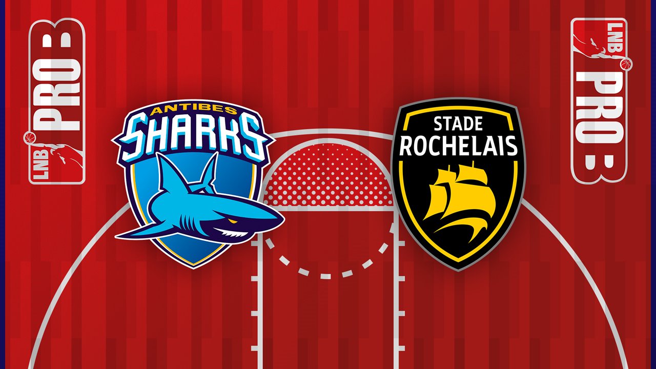 Antibes Sharks vs Stade Rochelais Basket poster Antibes Sharks vs Stade Rochelais Basket poster
