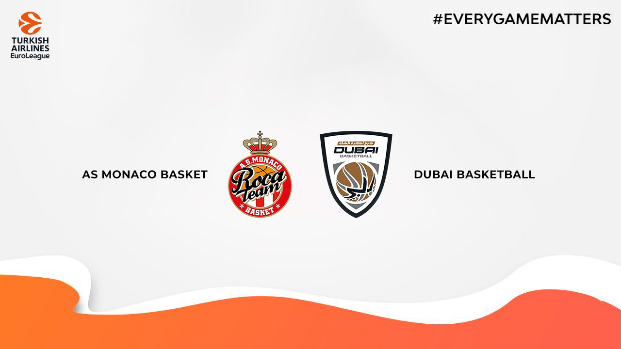 AS Monaco Basket vs Dubai Basketball poster AS Monaco Basket vs Dubai Basketball poster