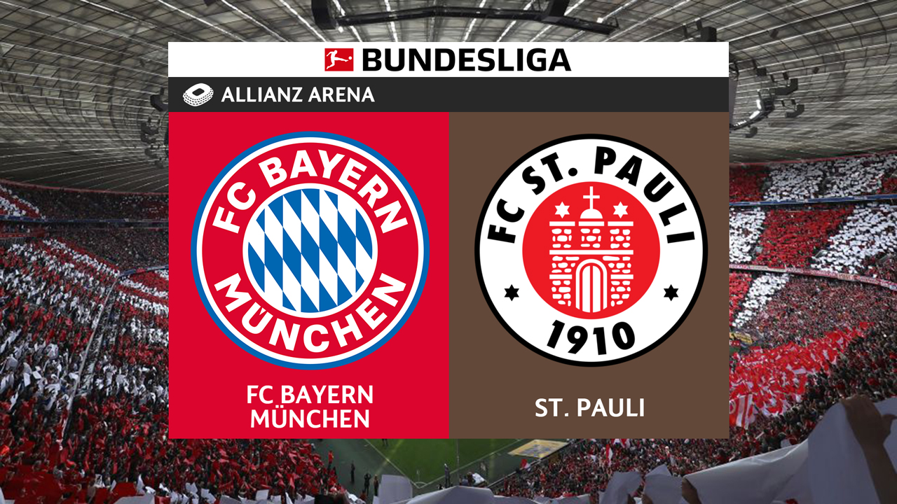 Bayern Munich vs St Pauli poster