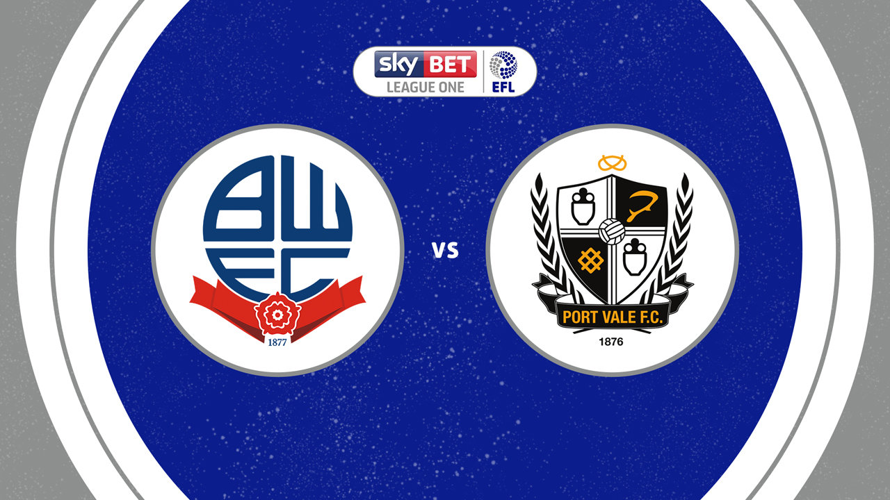 Bolton Wanderers vs Port Vale poster