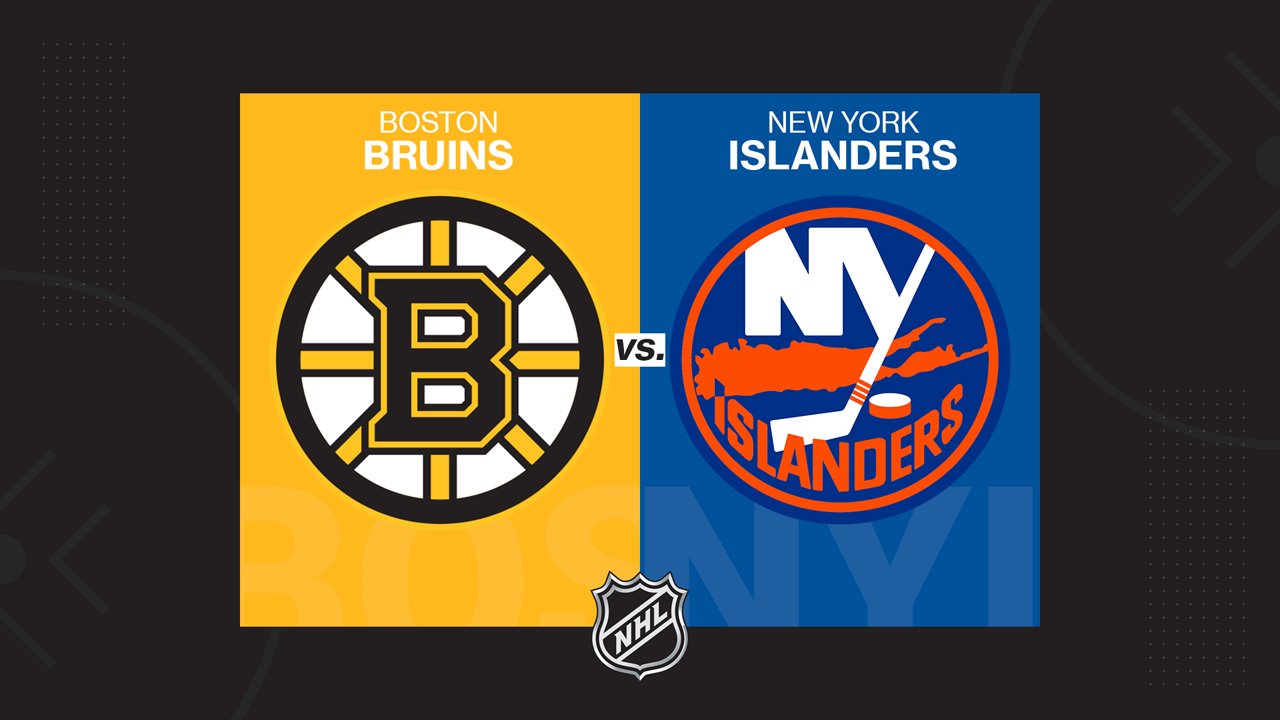 Boston Bruins vs New York Islanders poster