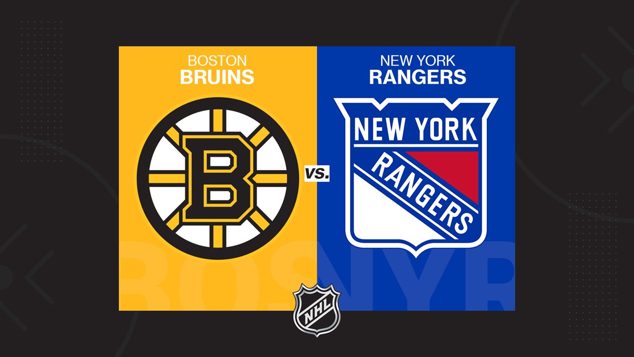 Boston Bruins vs New York Rangers poster