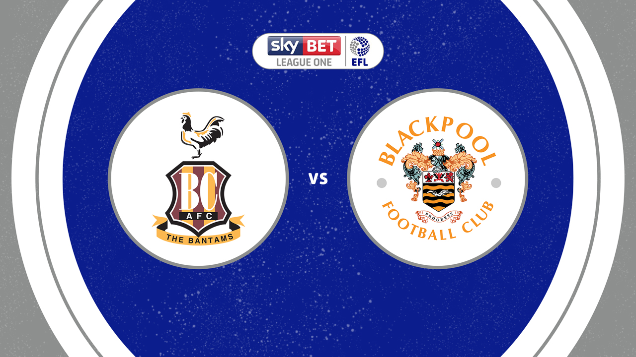Bradford City vs Blackpool poster