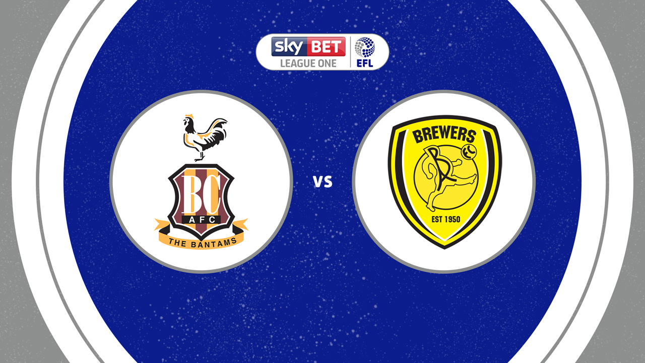 Bradford City vs Burton Albion poster