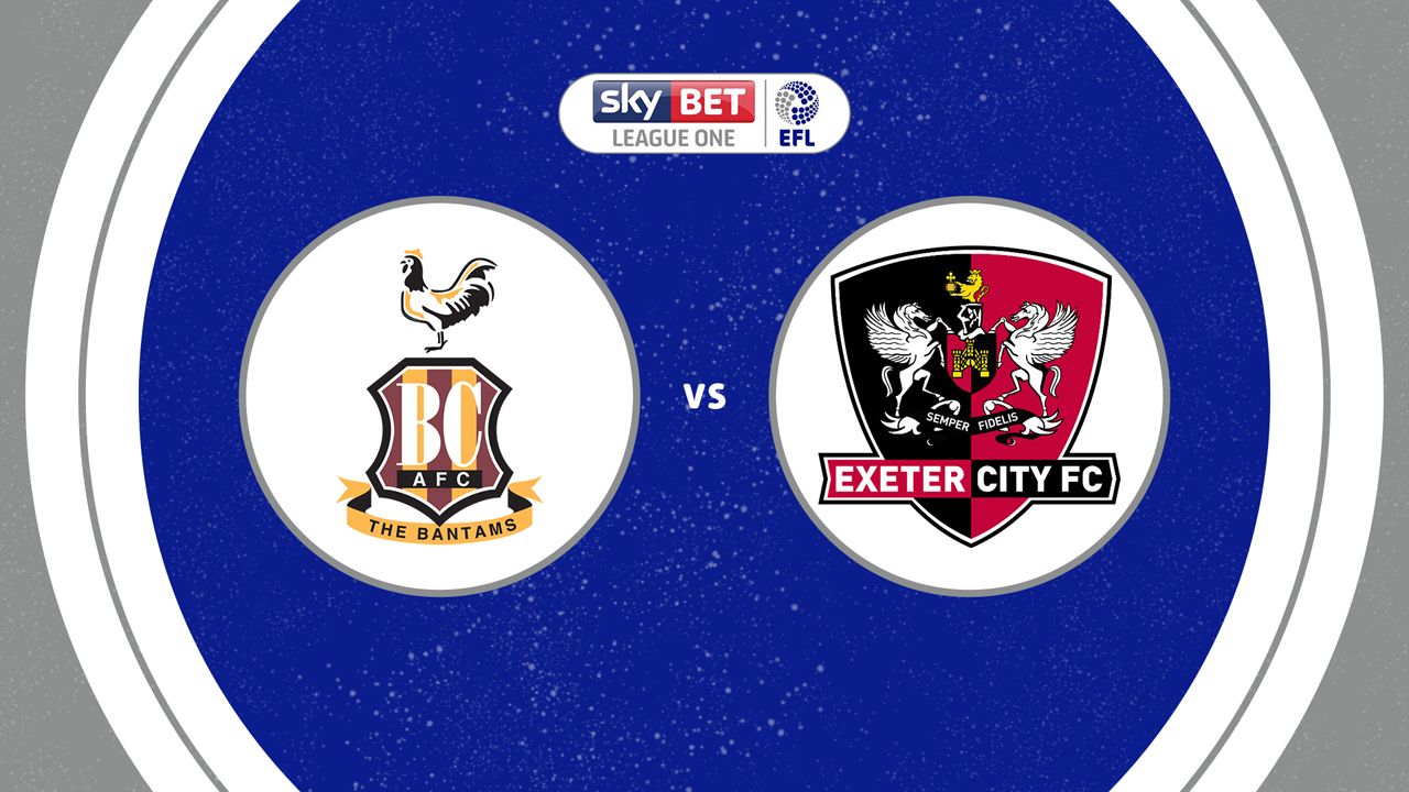Bradford City vs Exeter City poster