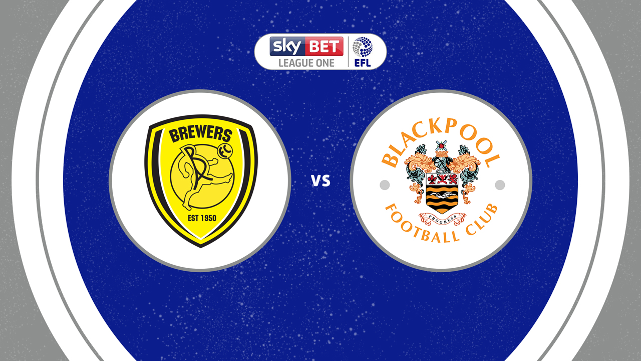 Burton Albion vs Blackpool poster