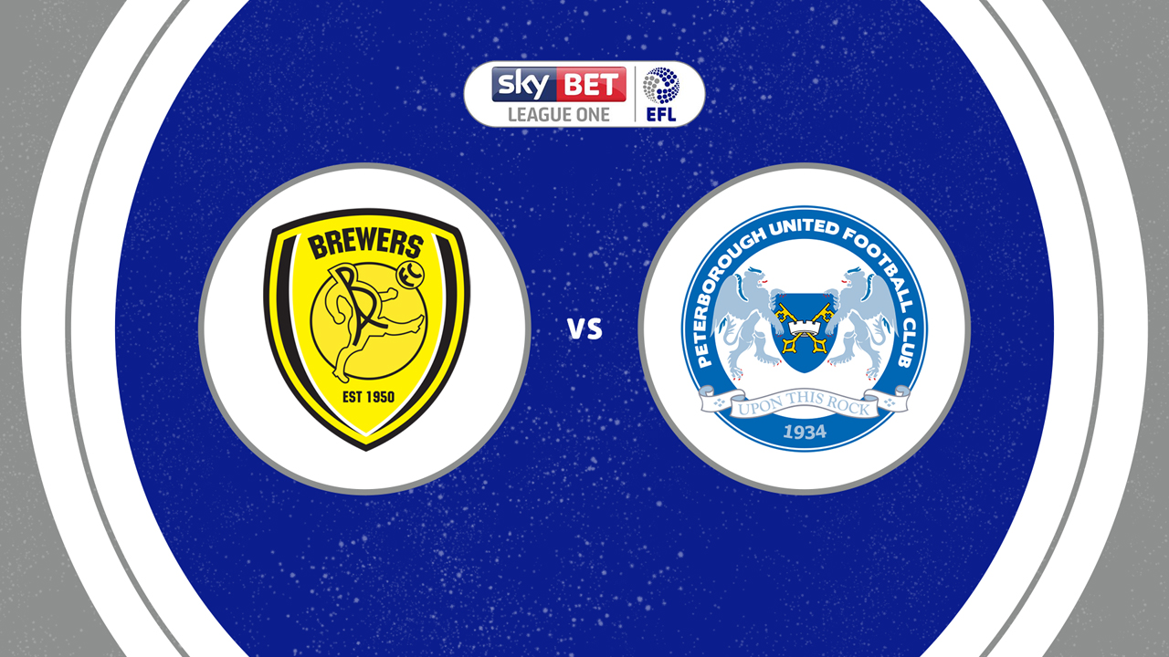 Burton Albion vs Peterborough United poster