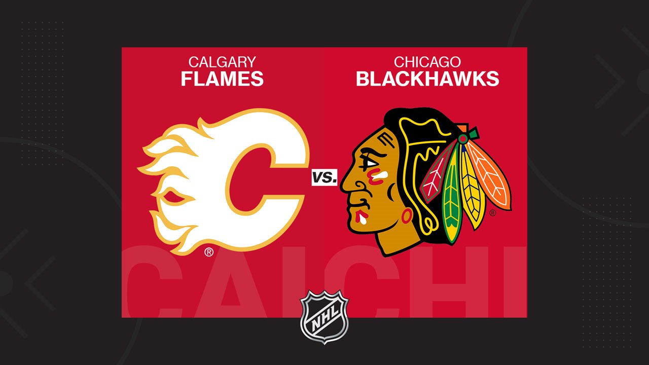 Calgary Flames vs Chicago Blackhawks poster