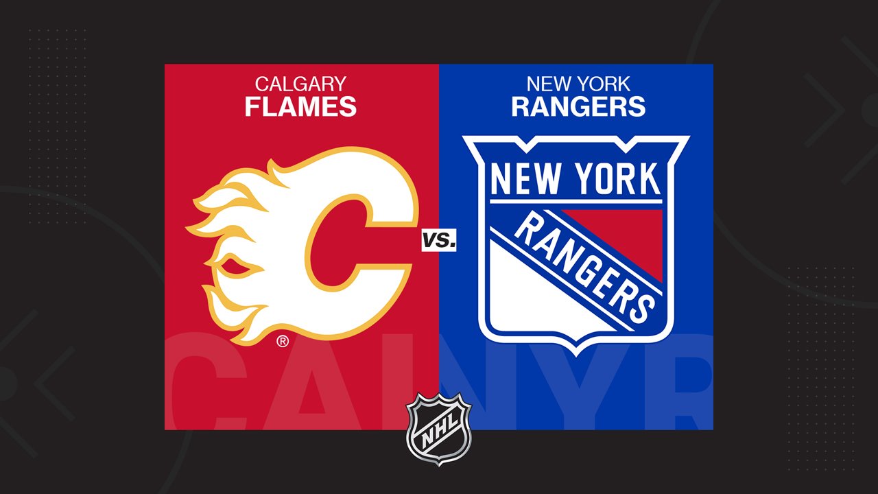 Calgary Flames vs New York Rangers poster