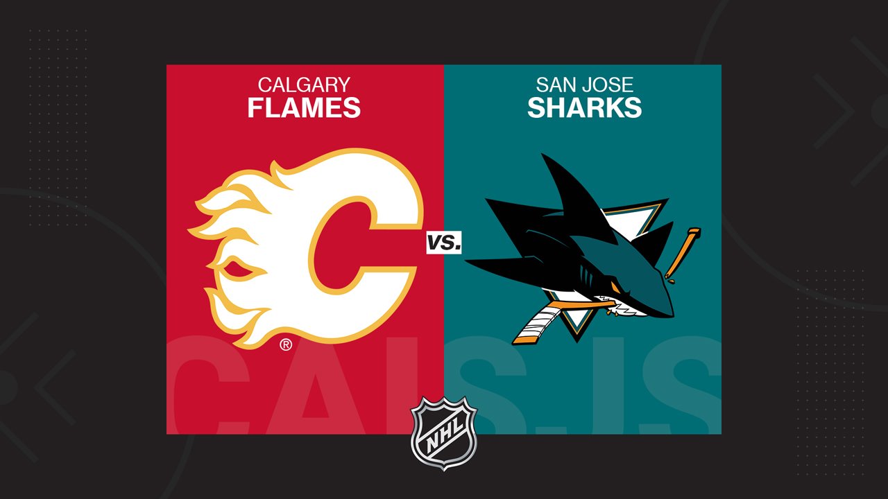 Calgary Flames vs San Jose Sharks poster Calgary Flames vs San Jose Sharks poster