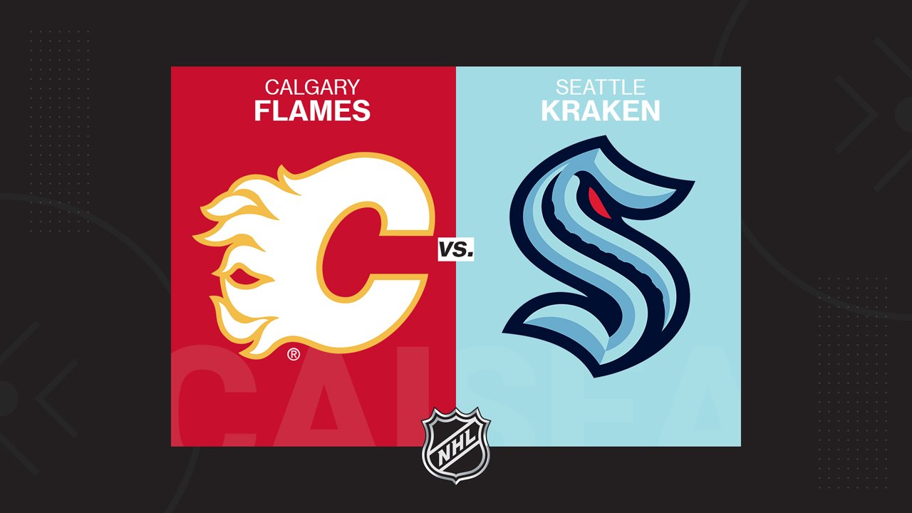 Calgary Flames vs Seattle Kraken poster