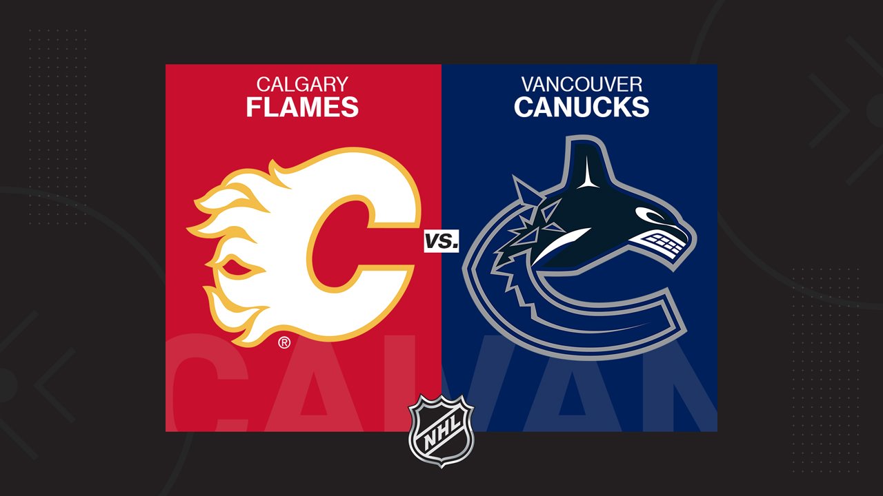 Calgary Flames vs Vancouver Canucks poster