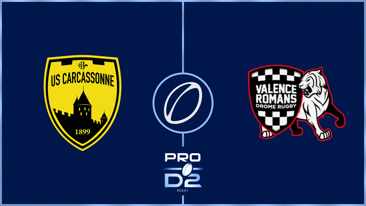 Carcassonne vs Valence Romans Drôme Rugby poster Carcassonne vs Valence Romans Drôme Rugby poster