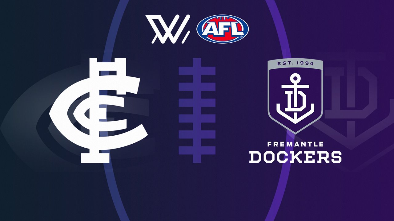 Carlton Blues Women vs Fremantle Dockers Women poster Carlton Blues Women vs Fremantle Dockers Women poster