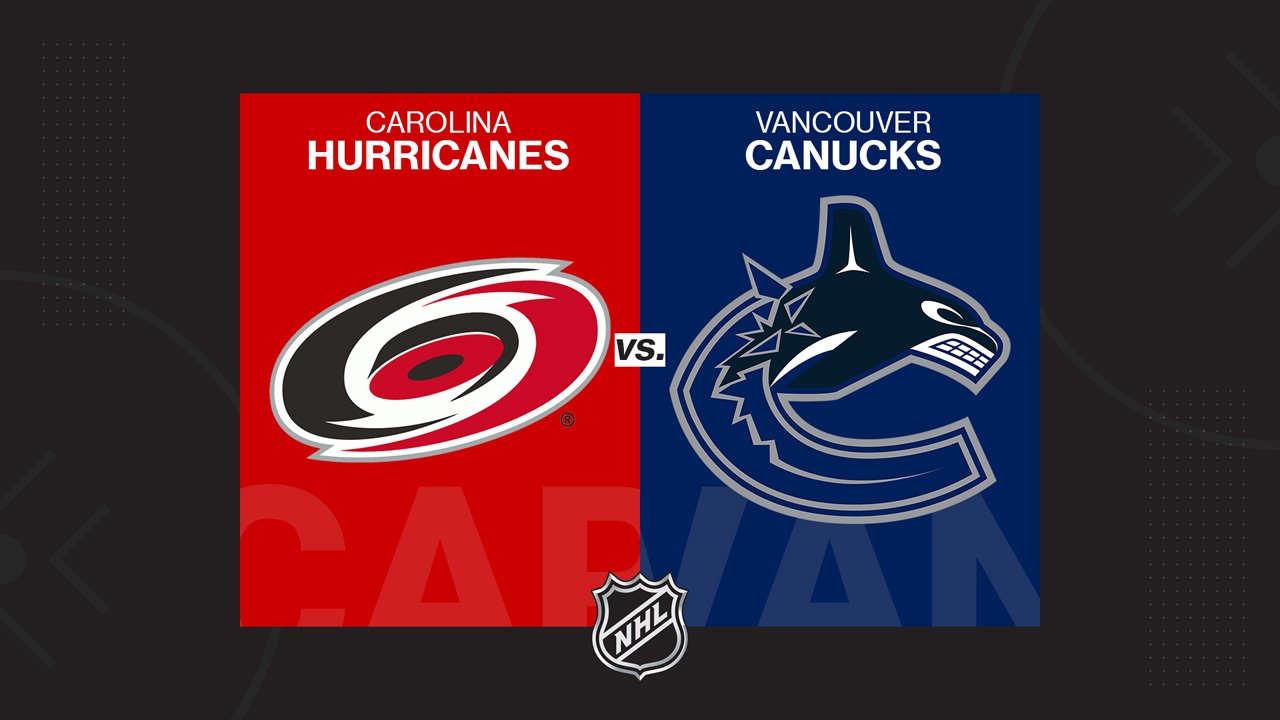 Carolina Hurricanes vs Vancouver Canucks poster Carolina Hurricanes vs Vancouver Canucks poster