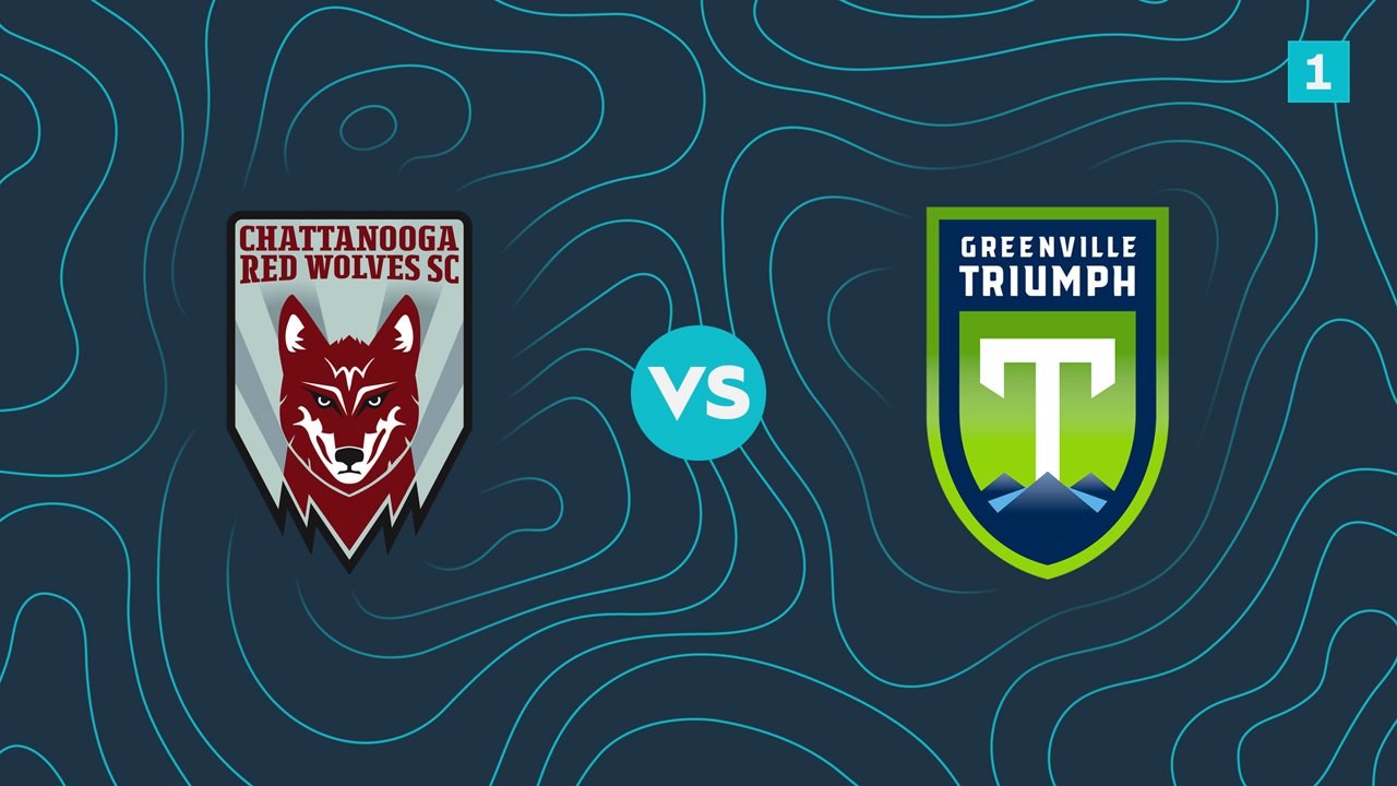 Chattanooga Red Wolves vs Greenville Triumph poster Chattanooga Red Wolves vs Greenville Triumph poster