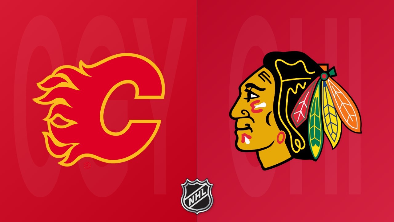 Chicago Blackhawks vs Calgary Flames poster Chicago Blackhawks vs Calgary Flames poster