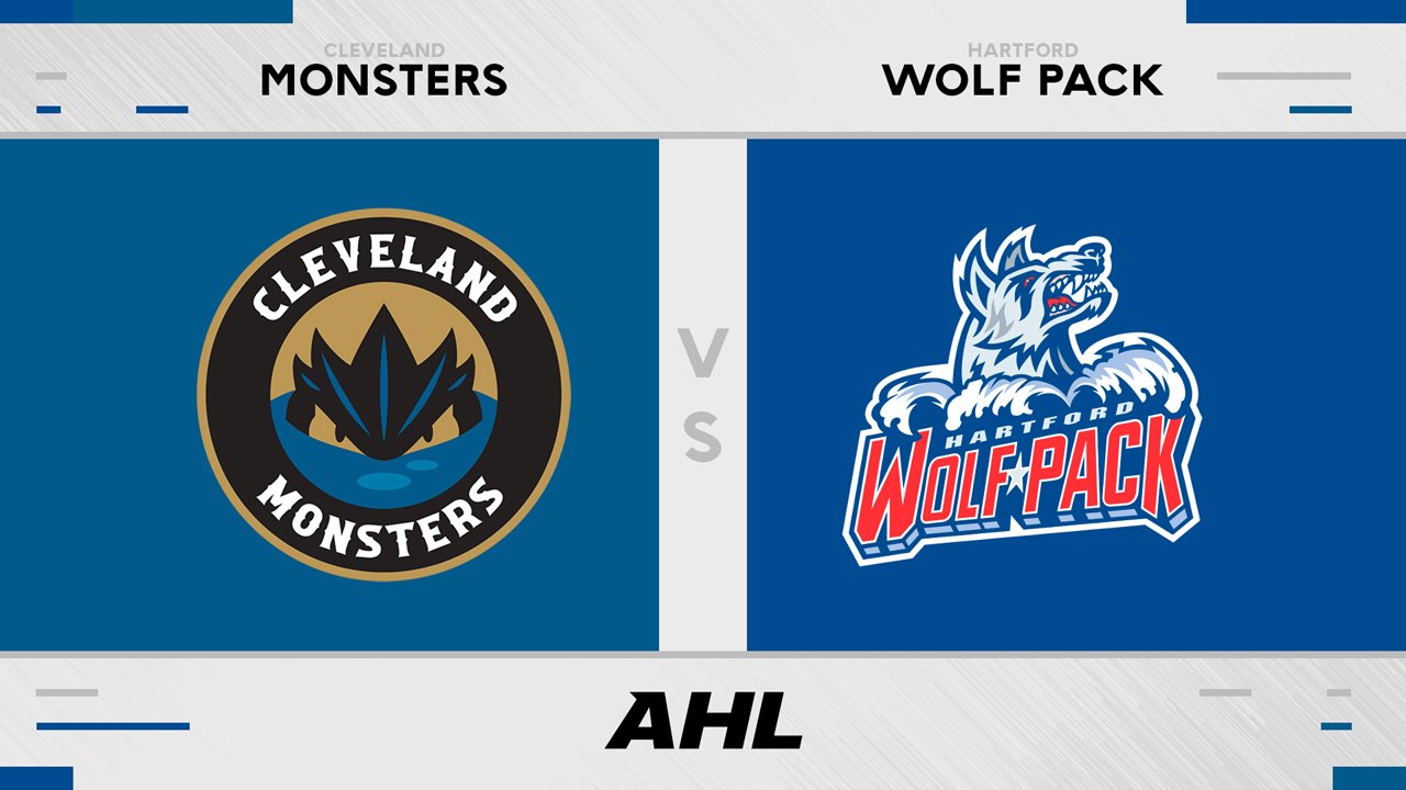 Cleveland Monsters vs Hartford Wolf Pack poster Cleveland Monsters vs Hartford Wolf Pack poster