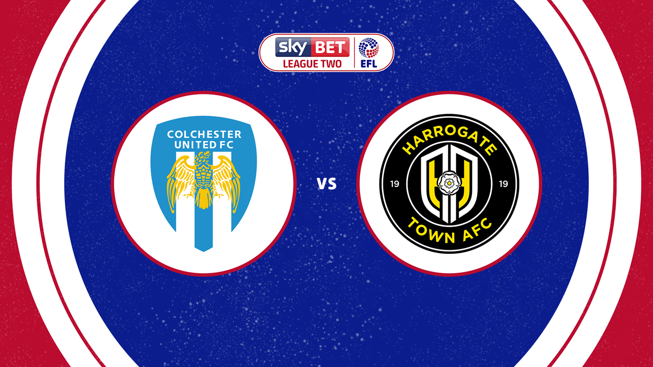 Colchester United vs Harrogate Town poster Colchester United vs Harrogate Town poster
