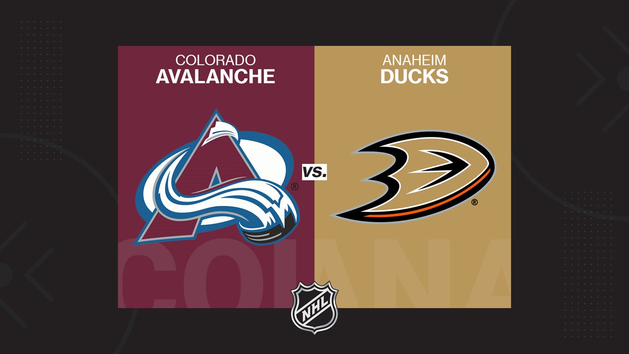 Colorado Avalanche vs Anaheim Ducks poster