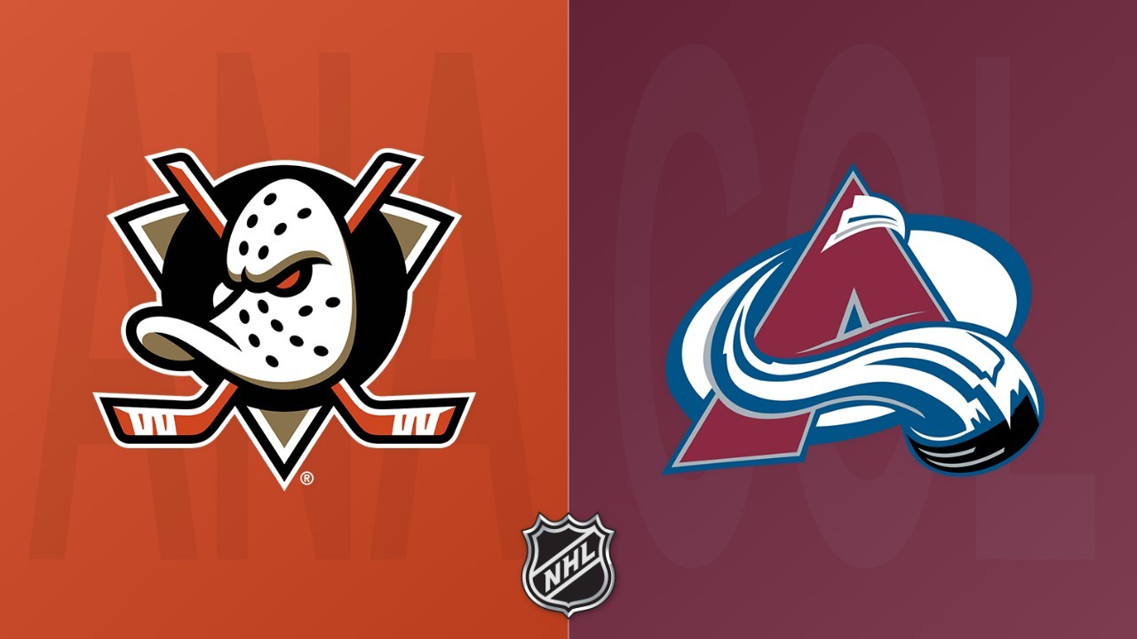 Colorado Avalanche vs Anaheim Ducks poster