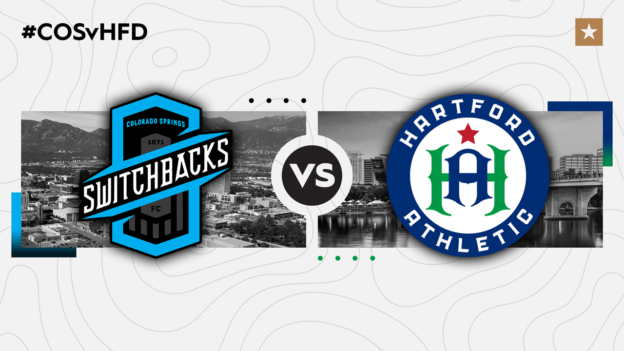 Colorado Springs Switchbacks vs Hartford Athletic poster Colorado Springs Switchbacks vs Hartford Athletic poster