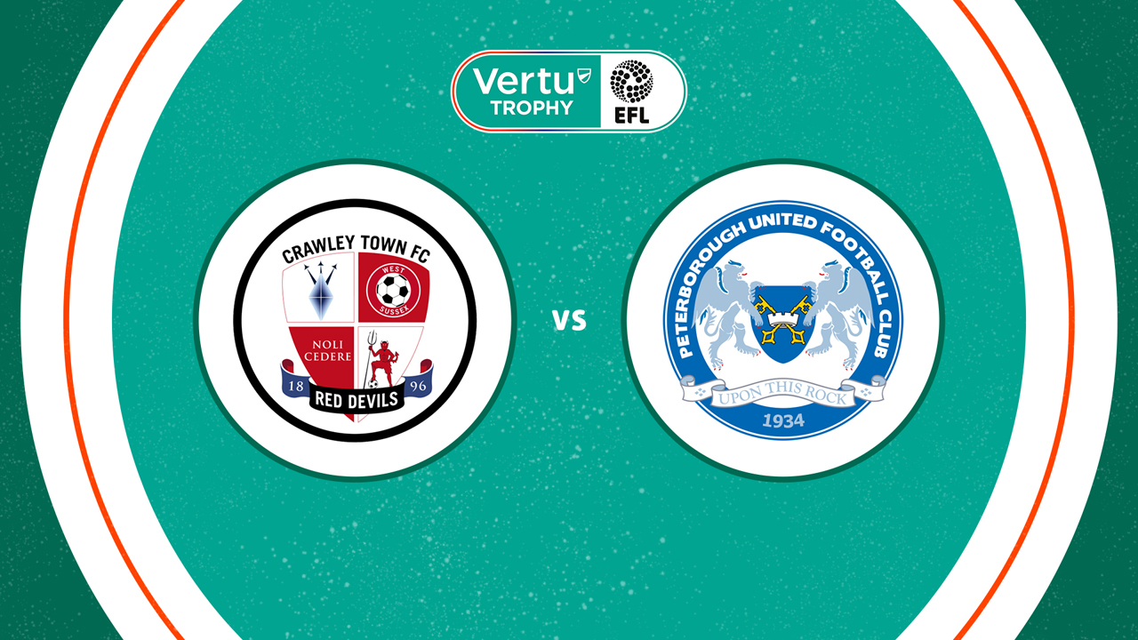 Crawley Town vs Peterborough United poster Crawley Town vs Peterborough United poster