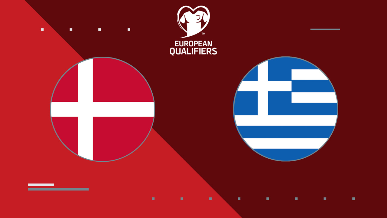 Denmark vs Greece poster Denmark vs Greece poster