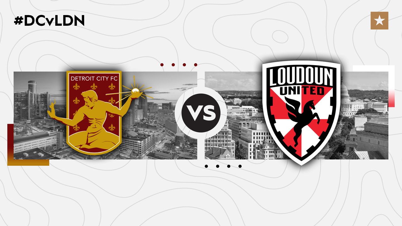 Detroit City FC vs Loudoun United poster
