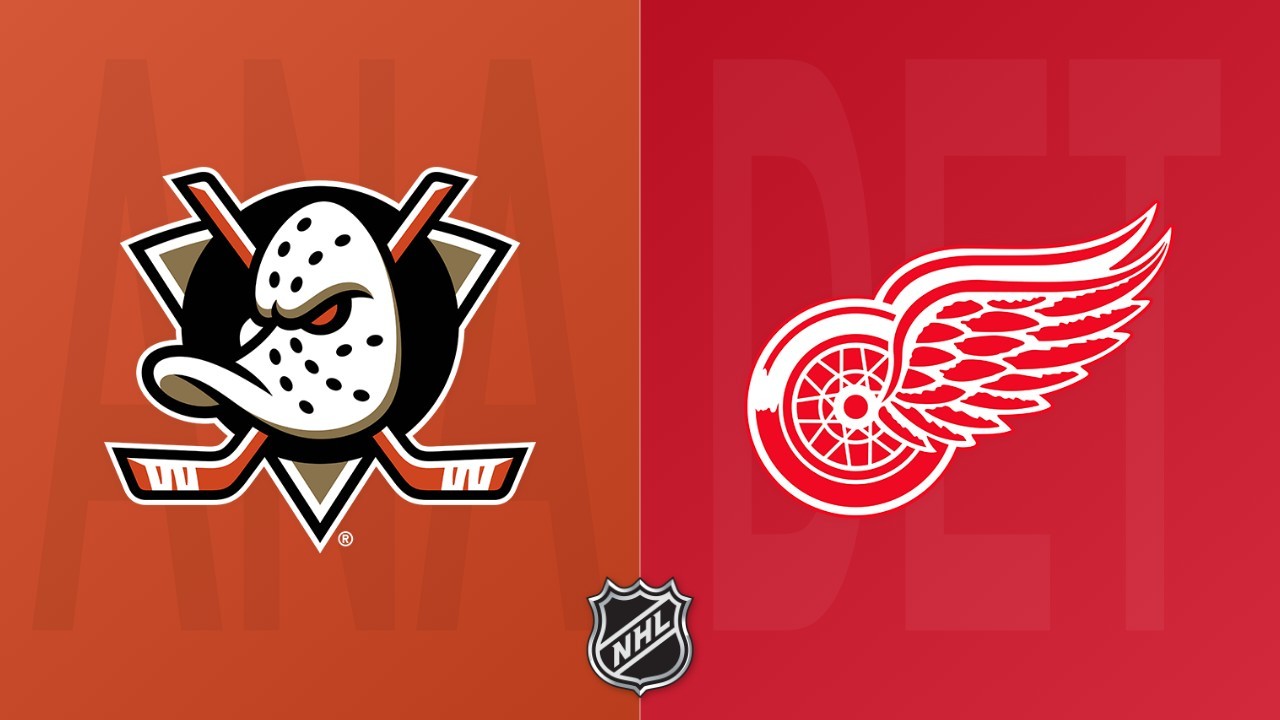 Detroit Red Wings vs Anaheim Ducks poster