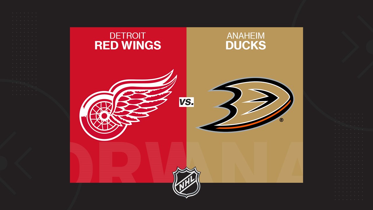 Detroit Red Wings vs Anaheim Ducks poster Detroit Red Wings vs Anaheim Ducks poster