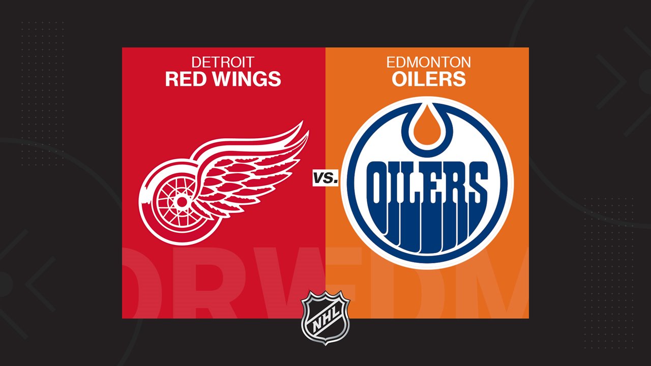 Detroit Red Wings vs Edmonton Oilers poster