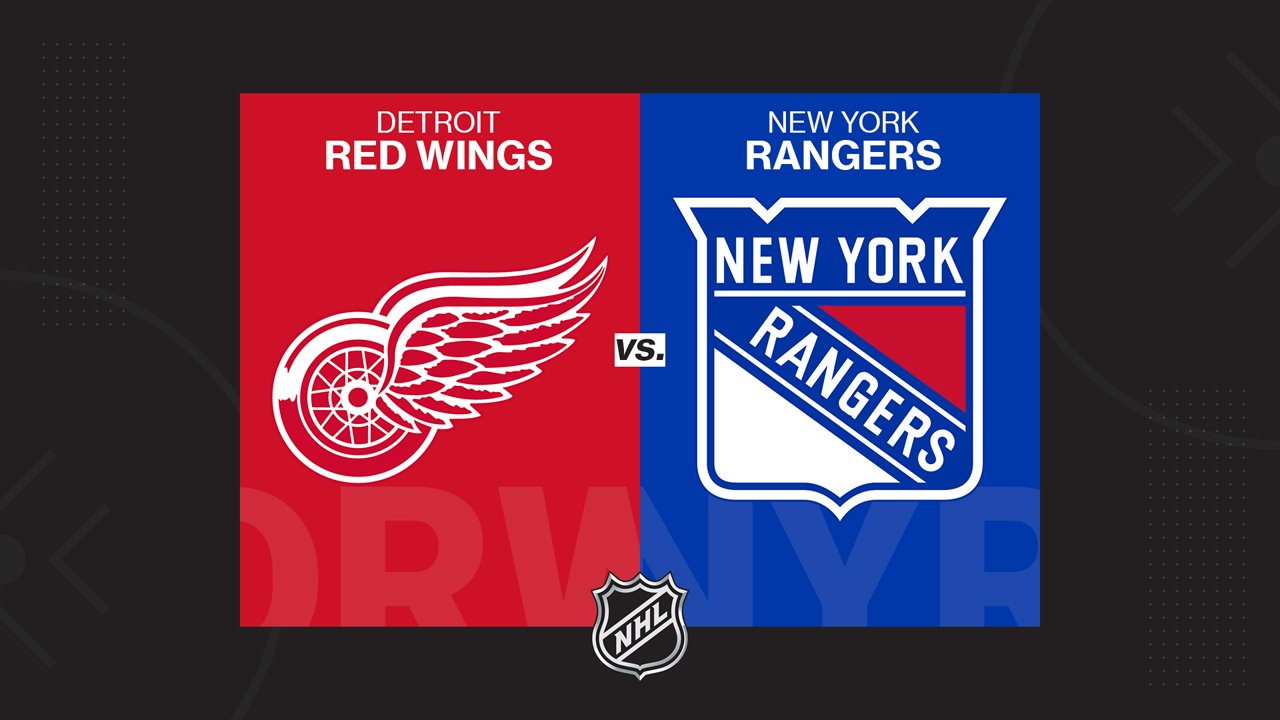 Detroit Red Wings vs New York Rangers poster