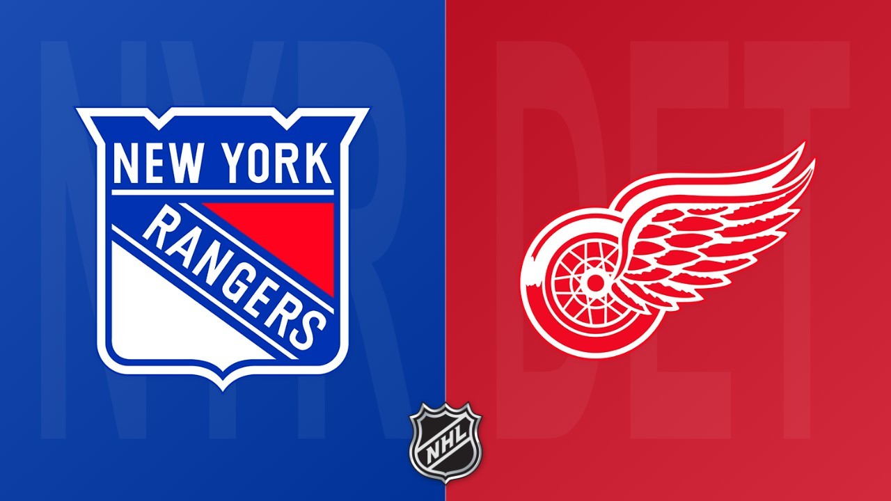 Detroit Red Wings vs New York Rangers poster