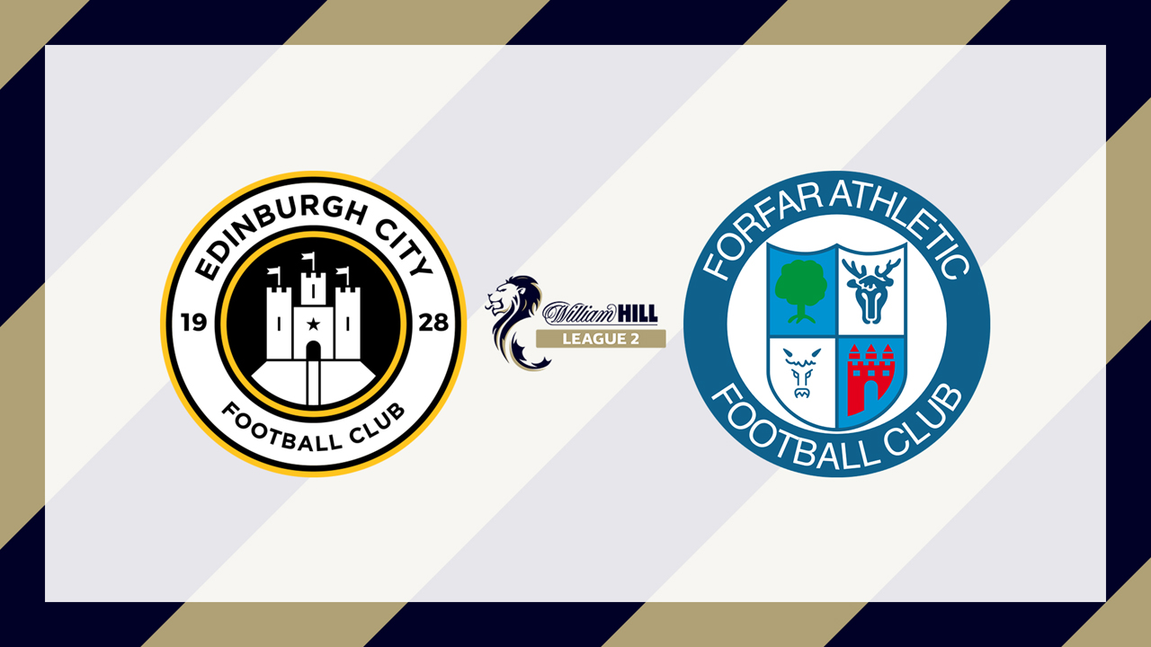 Edinburgh City vs Forfar Athletic poster Edinburgh City vs Forfar Athletic poster