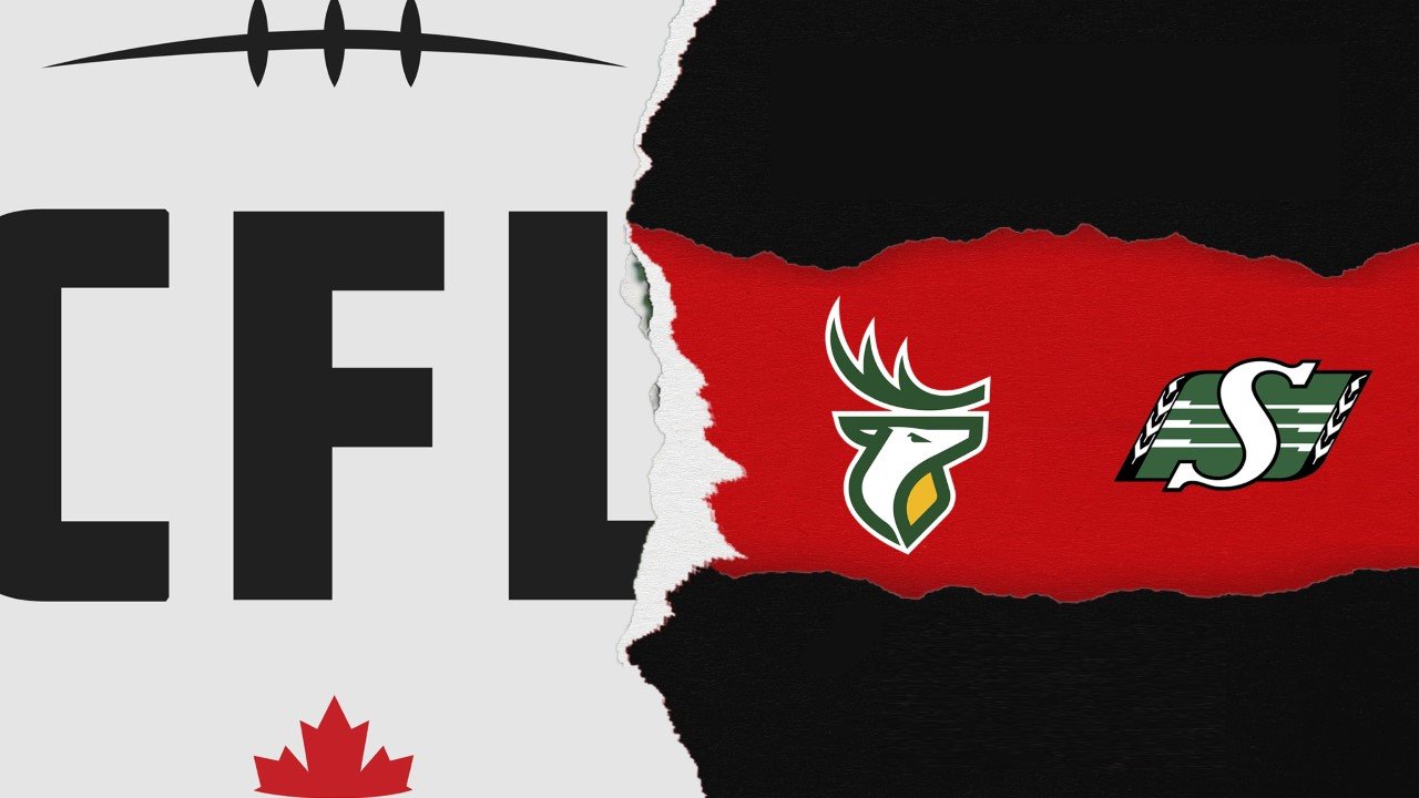 Edmonton Elks vs Saskatchewan Roughriders poster Edmonton Elks vs Saskatchewan Roughriders poster