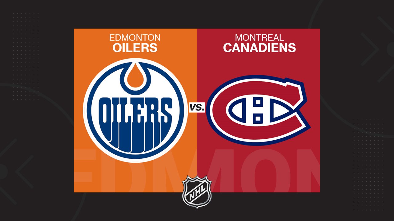 Edmonton Oilers vs Montreal Canadiens poster