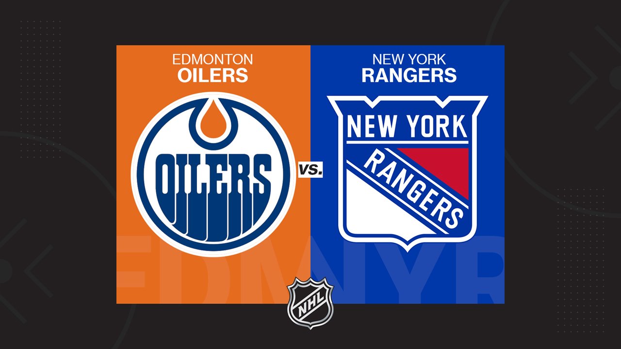 Edmonton Oilers vs New York Rangers poster